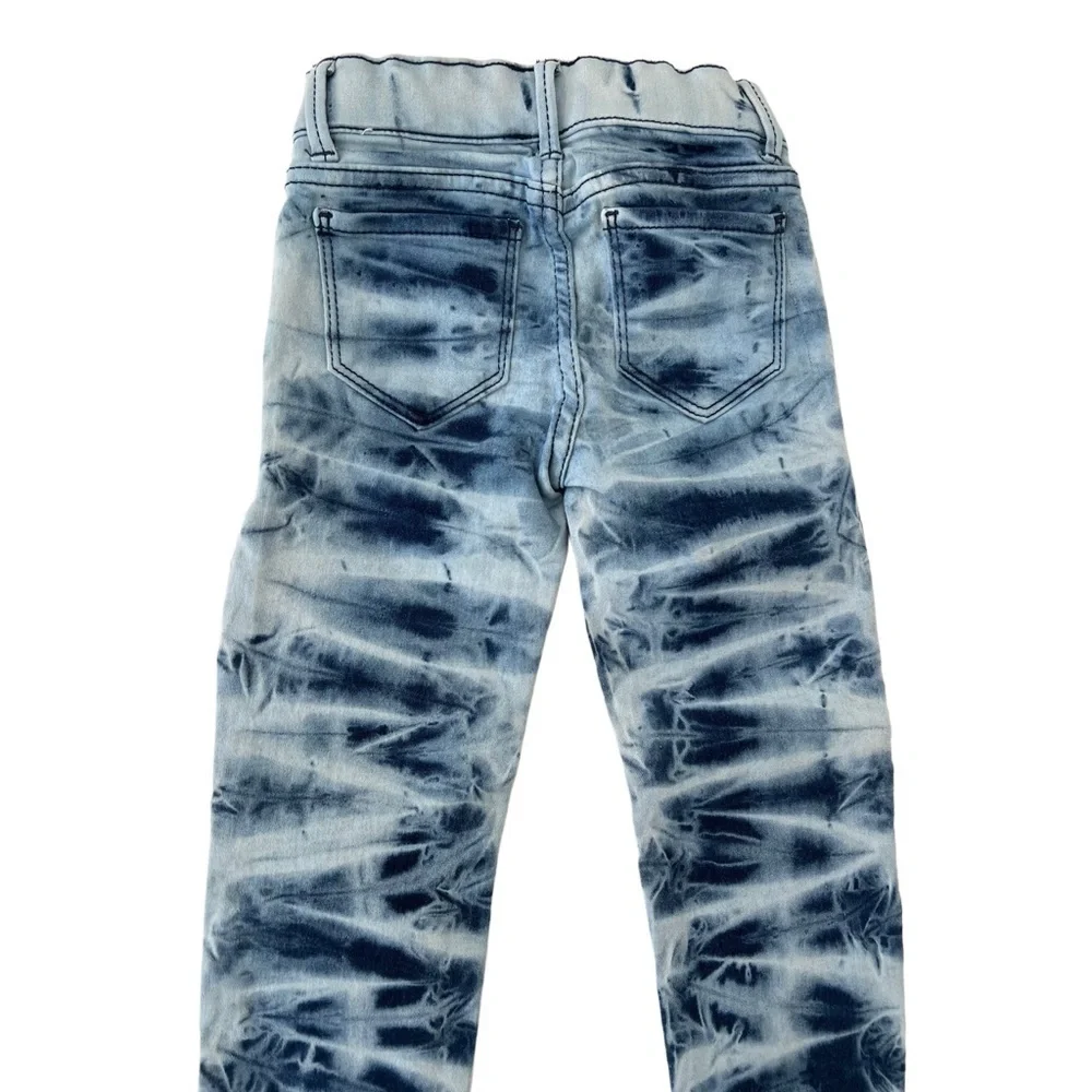 Wonder Nation Blue Tie-Dye Kids Fashion Jeggings | Girls XS (4-5)
